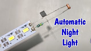 Automatic Night Light using BC547  4v LED Strip  LDR Circuit  Emergency Light [upl. by Tada]