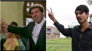 Tarikh Pe Tarikh  Sunny Deol Spoof  Bollywood Movie Scene  Damini [upl. by Yerffej]