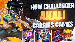 WILD RIFT  How Challenger Players Carry With Akali  Challenger Akali Gameplay  Guide amp Build [upl. by Jocelin]