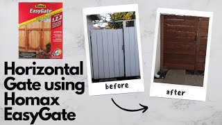 DIY New Horizontal Gate with Homax Easygate Kit TimeLapse  Backyard Remodel  Part 3 [upl. by Magdaia]