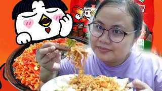 Mukbang Samyang Bludak kimchi Ada label Halal nya [upl. by Aehcim]