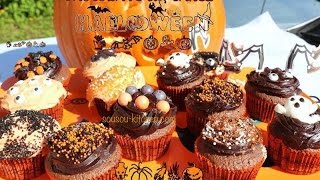 Halloween Chocolate CupcakeCupcake au chocolat de HalloweenSousoukitchen [upl. by Graaf130]