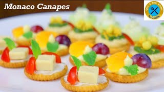 Monaco Canapes 4 ways  Easy appetizer recipe for parties  Quick and Tasty Kitchen by Geetha [upl. by Biel]