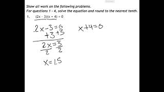 Solve quadratics  factoredintercept form [upl. by Gambell]