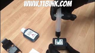 How to Refill a black ink cartridge hp 60 60xl 61 62 63 64 65 65xl 302 303 304 304xl 305 662 680 307 [upl. by Akemor]