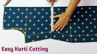 KurtiSuit Cutting and Stitching Step by StepEasy Kurti Cutting for Beginners with Very Useful Tips [upl. by Richmond499]