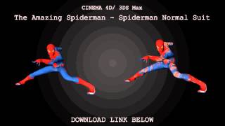 Cinema 4D 3DS Max  The Amazing Spiderman Model Download [upl. by Noied472]