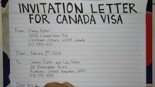 How To Write An Invitation Letter for Canada Visa Step by Step  Writing Practices [upl. by Haile410]