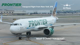 Flying on the inaugural Frontier Airlines flight from New York JFK Airport [upl. by Akinom598]