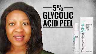 PRESCRIPTSKIN 5 GLYCOLIC ACID PEEL BEFORE amp AFETR REVIEWDERMATOLOGIST RECOMMENDED [upl. by Ydda]