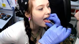 Zoies Tongue Piercing [upl. by Nywloc]