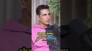 Akshay Kumar want to join army or navy 😲😰 shorts akshaykumar tigershroff podcast [upl. by Lindsley]