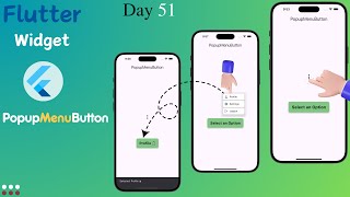 Flutter PopupMenuButton Widget  Popup Menu in Flutter [upl. by Ecar]