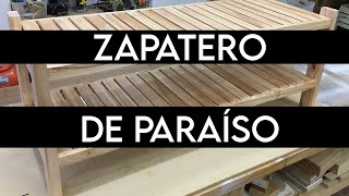 Zapatero de paraíso natural  Wood shoe rack 👞 [upl. by Carena]