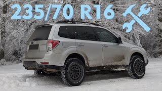 Fitting 235 70 R16 tires on Subaru Forester SH 20082013 ASMR [upl. by Childers]