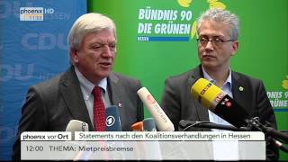 Koalition in Hessen  Statements Bouffier amp AlWazir am 25112013 [upl. by Jahdal583]