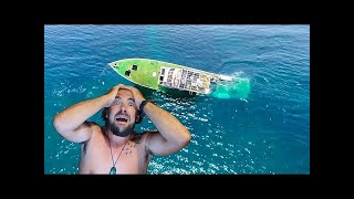 WE SUNK A BOAT Sailing vessel Delos Ep 213 [upl. by Anotyad]