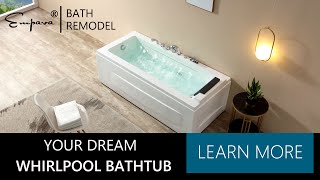 2023 67 in Whirlpool Rectangular Bathtub  EMPVJT351 [upl. by Elagibba]