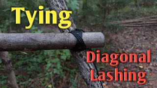 How to tie Diagonal Lashing tip and tricks [upl. by Wendi629]