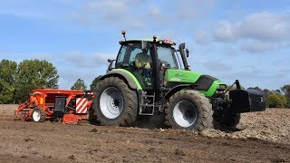 DeutzFahr Agrotron 1657 amp Gaspardo Nina 29 zaaimachine  Loonw TJampens [upl. by Acisse]