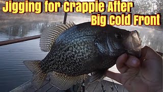 Jigging for Crappie after a Cold Front crappie jigging [upl. by Assilana]