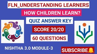 FLN Understanding Learners how children learn quiz answer key60 answerunderstandinglearnersquiz [upl. by Arri]