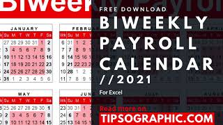 2021 Biweekly Payroll Calendar Template for Excel ► Free Download [upl. by Nnylkcaj365]