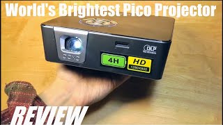 REVIEW AAXA P6X  Worlds Brightest DLP Mini Pico Projector 1100 Lumens [upl. by Venu]