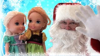 Anna and Elsa Toddlers Christmas Shopping Adventure Meet the Real Santa  Ep 14  Toys In Action [upl. by Adidnac]