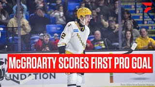 Pittsburgh Penguins Prospect Rutger McGroarty Picks Up First Professional Goal [upl. by Latsyrc]