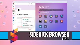 A Productivity Web Browser Sidekick Browser Review [upl. by Aziul]