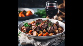 Bœuf Bourguignon Traditionnel  Recette Gourmande et Facile pour Impressionner [upl. by Ecirad188]