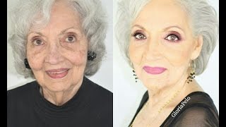 Maquillaje para Abuelas Piel Madura Mujeres 80 [upl. by Hamitaf721]