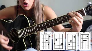 Seres extraños tutorial guitarra fácil [upl. by Irrehs]