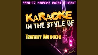 Womanhood In the Style of Tammy Wynette Karaoke Version [upl. by Manaker]