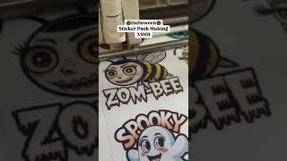 🎃 ASMR sticker making makestickers howtomakestickers stickerpaper nanapaperstudio [upl. by Phelips]