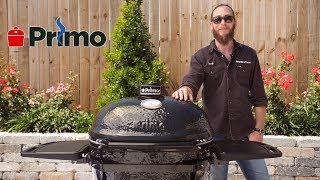 Primo AllInOne Oval XL Charcoal Kamado Grill Review  BBQGuyscom [upl. by Atinev745]