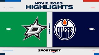 NHL Highlights  Stars vs Oilers  November 2 2023 [upl. by Senga298]