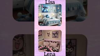 Lisa and lena stitch vs kuromilisaandlenastitchkuromisanriovschooselisalena [upl. by Kristofor]