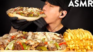 ASMR PHILLY CHEESESTEAK amp FRIES MUKBANG No Talking COOKING amp EATING SOUNDS  Zach Choi ASMR [upl. by Bancroft919]