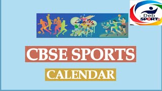 CBSE SPORTS CALENDAR 202426 CENTRAL BOARD SECONDARY EDUCATION SPORTS CALENDAR ALL SPORTS EVENTS [upl. by Nishi793]