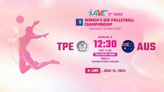 LIVE  TPE VS AUS  15th Asian Womens U18 Volleyball Championship [upl. by Ide]