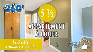 Appartement à louer  Visite virtuelleApartment Tour LaSalle 5 12 BonsLocatairescom [upl. by Idac]