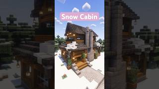 Minecraft Snow Cabin Design [upl. by Nomelif139]