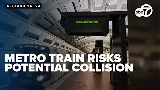 Metro train risks potential collision in Alexandria Virginia [upl. by Hoffman]