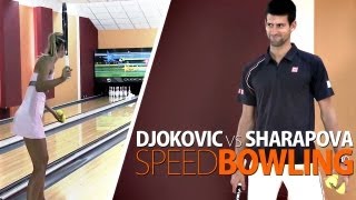 TennisVideo Djokovic vs Sharapova Bowling Battle Đokara вс Mašu [upl. by Fortin]