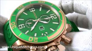 Invicta 80310 Corduba Chronograph Gold Tone Green Dial Watch [upl. by Takashi]