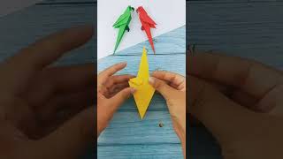 origami paper parrot makingorigami parrot tutorialorigami parrot paper craftpaper parrot [upl. by Ahsennek491]