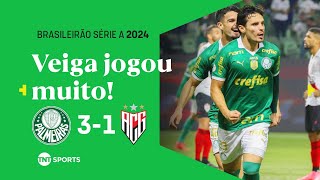 VERDÃO SOFRE GOLAÇO MAS VEIGA COMANDA RECUPERAÇÃO E VITÓRIA DO PALMEIRAS PALMEIRAS 3X1 ATLÉTICOGO [upl. by Aimar]