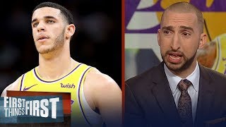 Nick Wright on Lonzo Ball Hes been the worst Laker by far  NBA  FIRST THINGS FIRST [upl. by Harima]